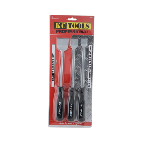 3 Piece Gasket Scraper Set Paint Corrosion Rust Carbon Removal Blade KC Tools 08103