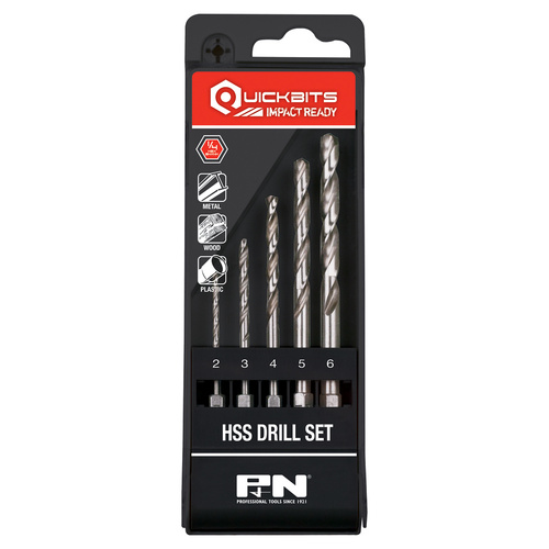 DRILL & DRIVER BIT SET QUICKBIT HEX SHANK 19PC P&N 150B0FHEX