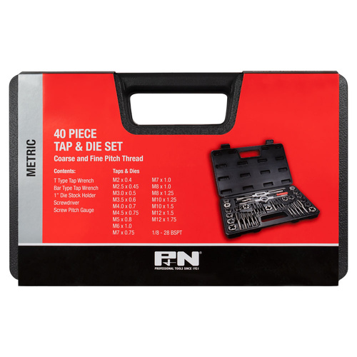 TAP & DIE SET UNC/UNF Carbon Steel 40PC P&N 166044651