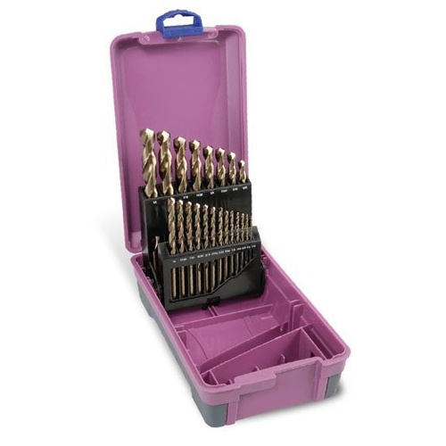 HSS Cobalt Drill Set ABS Case 1/16-1/2" 21 Piece 2010-F5