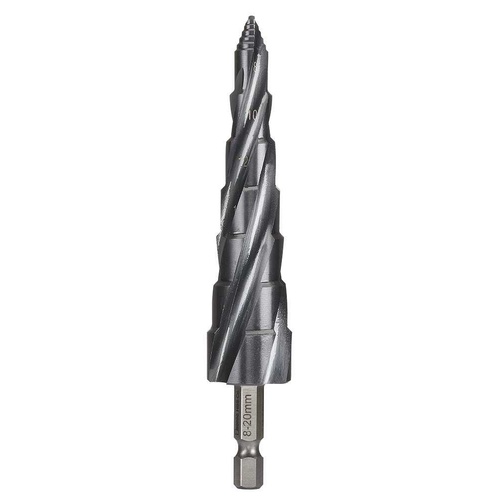 Step Tip Step Drill 10mm Deep Cut Tapping 4.2, 5, 6, 6.8, 8.5, 10.2, 12, 14mm HSS-Co5 (Cobalt) TiAIN Coated 1/4" Hex Shank Bordo 2612-MD5