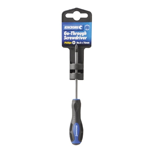 KINCROME GO THROUGH SCREWDRIVER PHILLIPS NO.0 X 75MM 32108