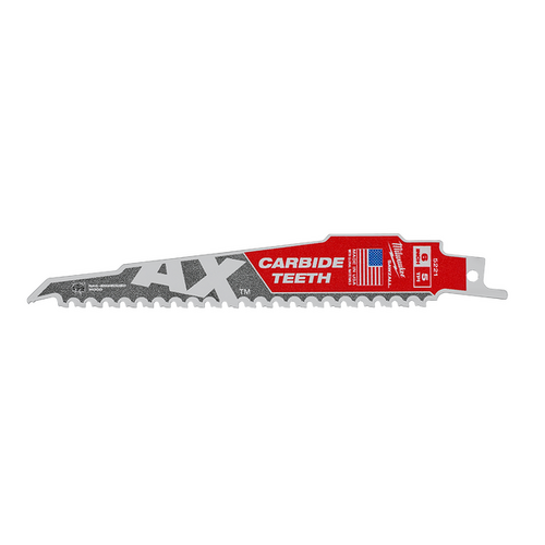 150mm TPI 5 The AX™ with Carbide Teeth SAWZALL Blade Milwaukee 48005221