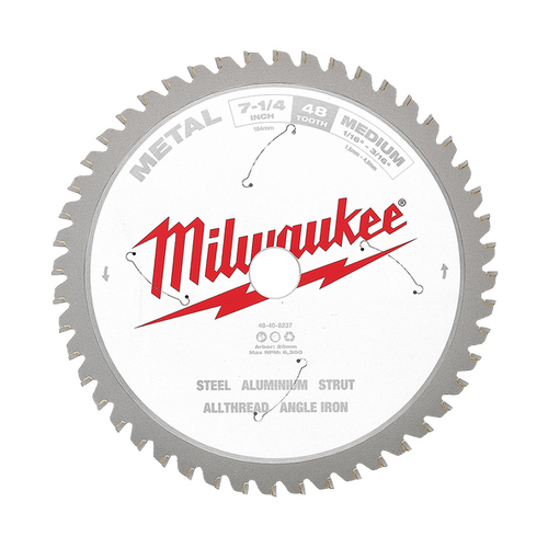 Medium Metal Circular Saw Blade 184mm (7-1/4") 48 Teeth Milwaukee 48408237