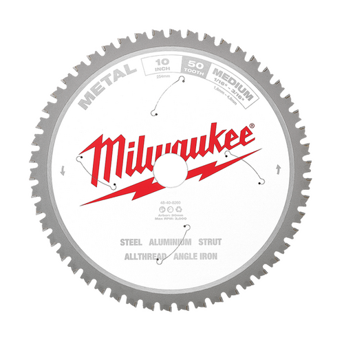 Medium Metal Circular Saw Blade 254mm (10") 50 Teeth Milwaukee 48408260