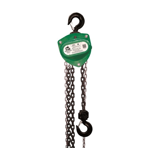 Chain Blocks 3s 3m  2000kg Green Beaver 503203