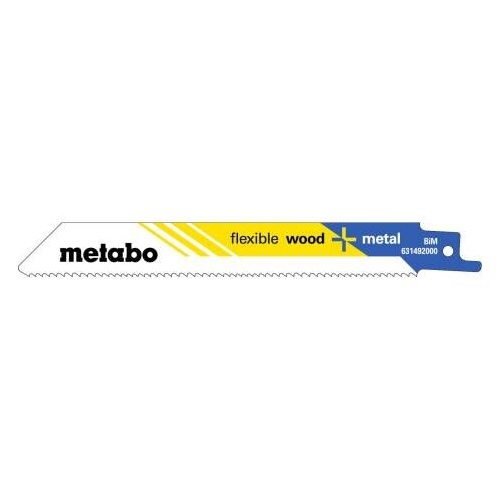 2 Sabre Saw Blades "Flexible Wood + Metal 150 x 0.9mm Metabo 631094000