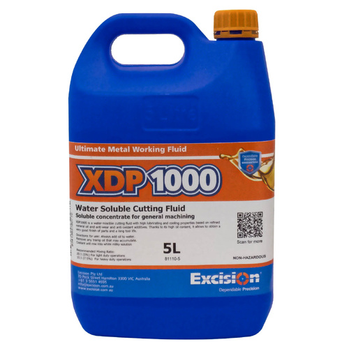 XDP1000 Water Soluble Cutting Fluid 5 Litres Excision 81110-5