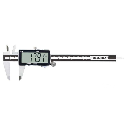 150mm Dual Scale Large Screen Digital Caliper Accud AC-106-006-11
