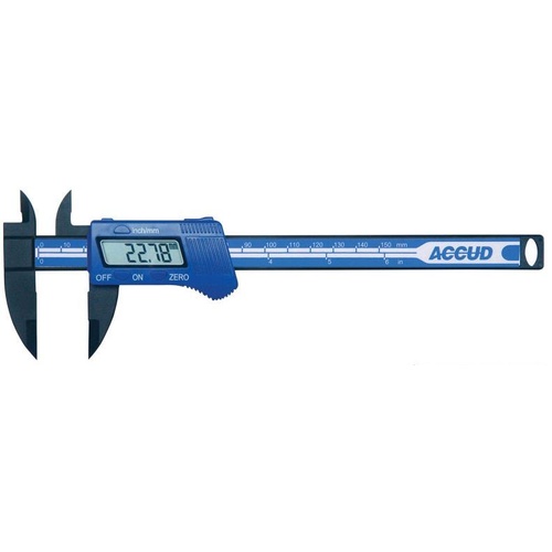 150mm Plastic Digital Caliper Accud AC-117-006-11