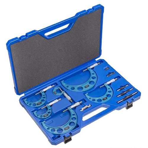 150mm Metric Outside Micrometer 6 Piece Set Accud AC-321-006-06
