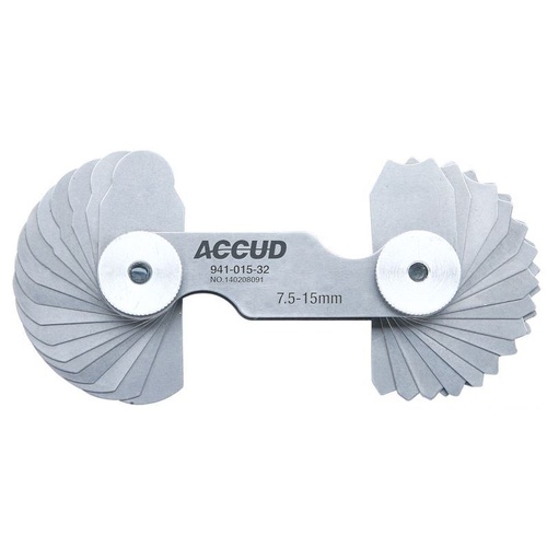 7.5-15mm Radius Gauge Accud AC-941-015-32