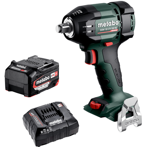 SSW 18 LTX 550 BL 18V 5.2Ah Brushless Cordless 1/2" Drive 550Nm Impact Wrench Kit Metabo AU60240400