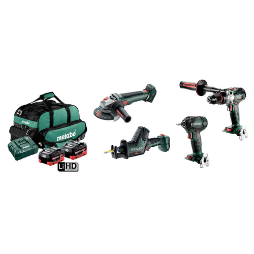 Brushless 4 Piece Cordless 18 V Battery Combo Kit Metabo MET18BL4SB2HD5.5EQ AU68402750