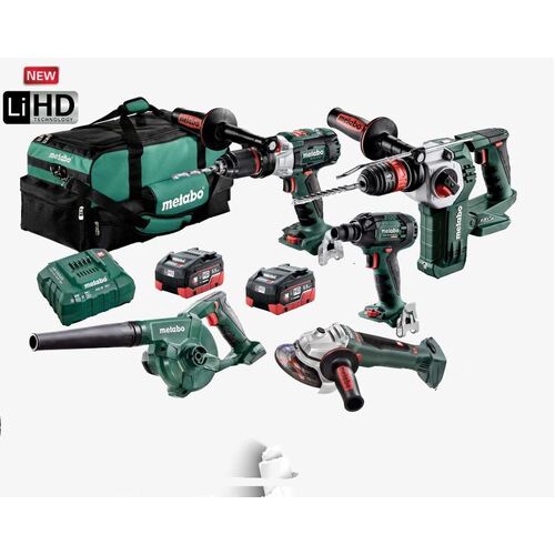 Impact Drill/ Driver/ Hammer/ Grinder and Blower 5 Piece Kit AU68503000 