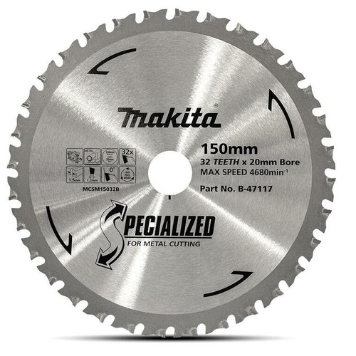 Metal Tct Saw Blade 150mm X 20 X 32T Makita B-47117