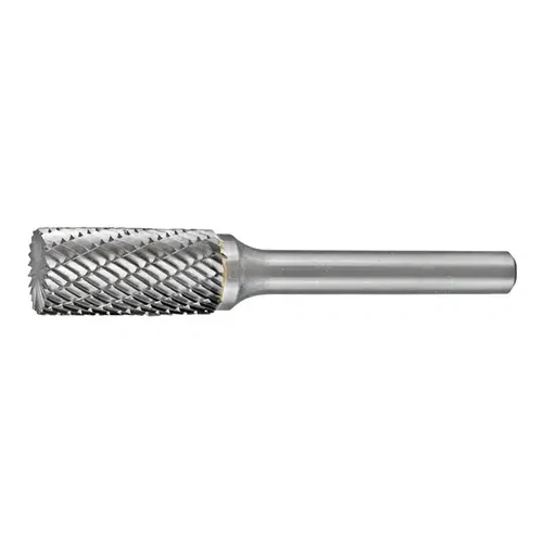 Carbide Burr Cylindrical End Cut 3/8" x 3/4" Head 1/4" Shank DC Holemaker CB-SB3