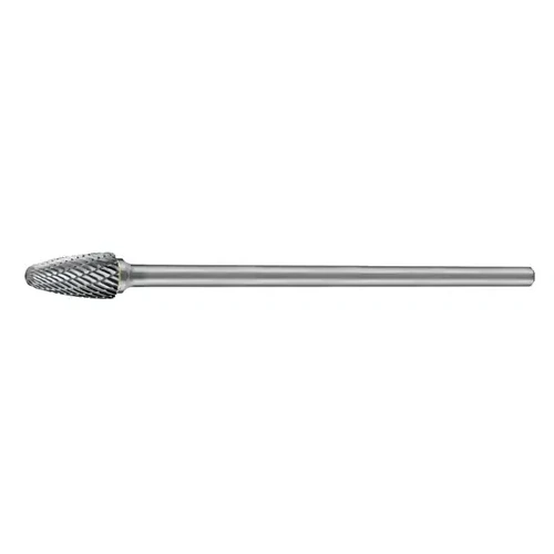 Carbide Burr, Tree Shape Radius End, 3/8" x 3/4" Head, 1/4" x 6" Extended Shank DC Holemaker CB-SF3L6