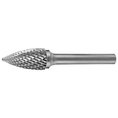 Carbide Burr Tree Shape Pointed End  3/8" X 3/4" Head 1/4" Shank DC Holemaker CB-SG3
