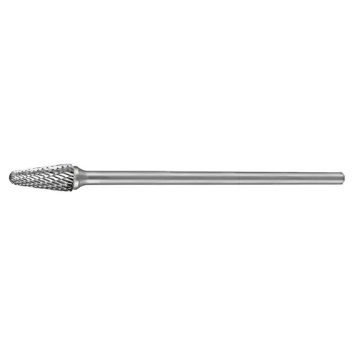 Carbide Burr, Tapered Radius End, 3/8" x 1-1/16" Head, 1/4" x Extended Shank DC Holemaker CB-SL3L6