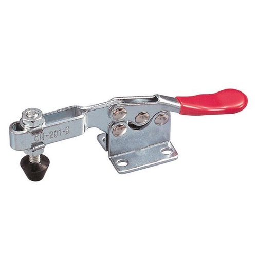 Toggle Clamp Horizontal Flanged Base Flat Handle 90kg Cap 56.2mm Reach ITM CH-201-B