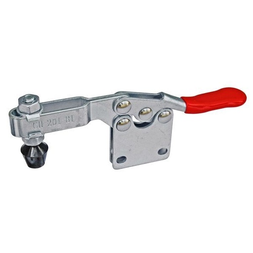 Toggle Clamp Horizontal Straight Base Flat Handle 90kg Cap 56.2mm Reach ITM CH-201-BI