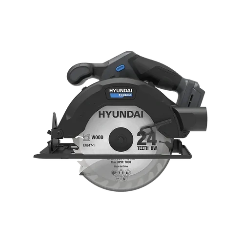 20V Cordless Circular Saw - 165mm Blade, Bevel Cuts, Dust Port - Skin Only Hyundai CS20S-165