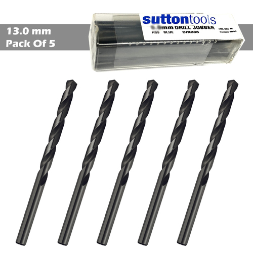 Drill D102 13.0mm Jobber DIN338 HSS  BLU Sutton Tools D1021300 Pack of 10
