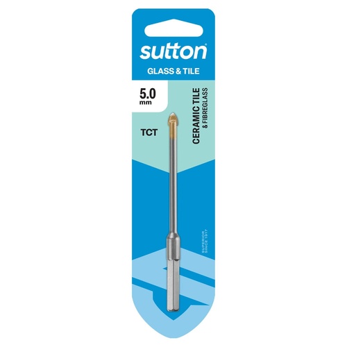 Drill D604 Glass & Tile Bit Carded 5.0mm Sutton Tools D6040500
