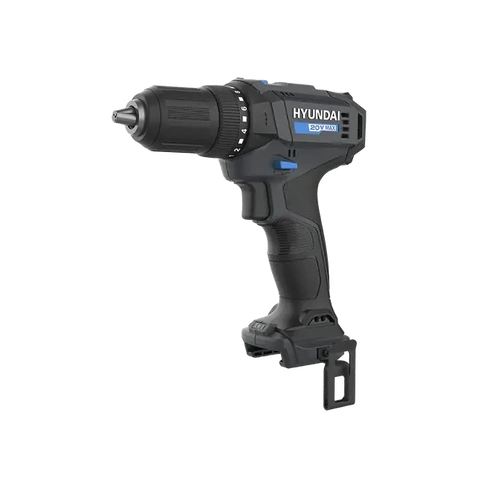 20V Cordless Driver Drill - 2-Speed, 40Nm Torque, LED Light, 13mm Chuck | Lightweight 1kg - Skin Only Hyundai DD20S-40TT