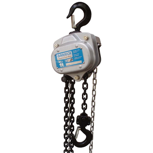 1Ton 6M Lift Chain Blocks - Load Limited Garrick GCBLL0106
