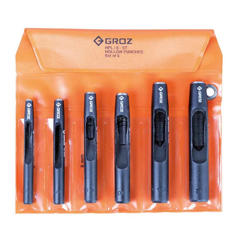 Groz Hollow Punch Set 5-12mm 6 Piece HPL/6/ST GZ-26391