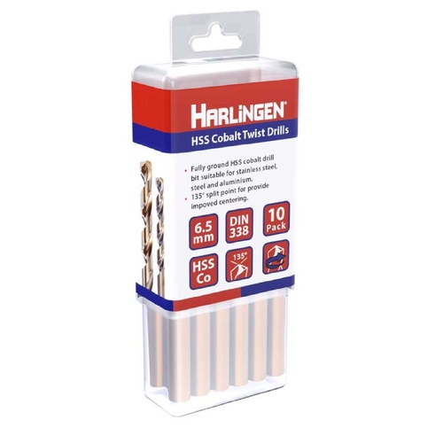 5.5mm HSS Straight Shank Twist Drill Pack of 10 Harlingen H-11-008-LC090-P