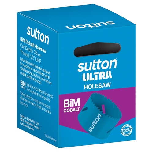 Holesaw H105 Bi-Metal Cobalt Ultra Boxed 40mm Sutton Tools H1050400