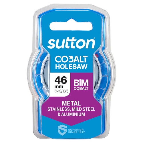 Holesaw H125 Bi-Metal Cobalt HD-Cobalt Hangpack 46mm Sutton Tools H1250460