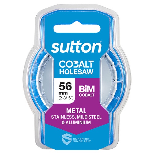 Holesaw H125 Bi-Metal Cobalt HD-Cobalt Hangpack 56mm Sutton Tools H1250560