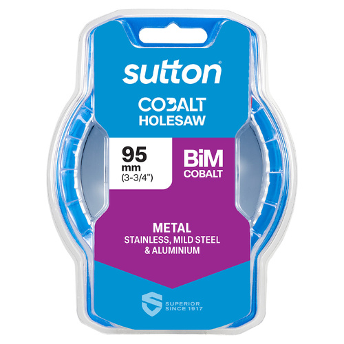 Holesaw H125 Bi-Metal Cobalt HD-Cobalt Hangpack 95mm Sutton Tools H1250950