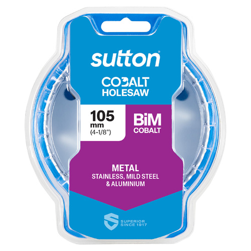 Holesaw H125 Bi-Metal Cobalt HD-Cobalt Hangpack 105mm Sutton Tools H1251050