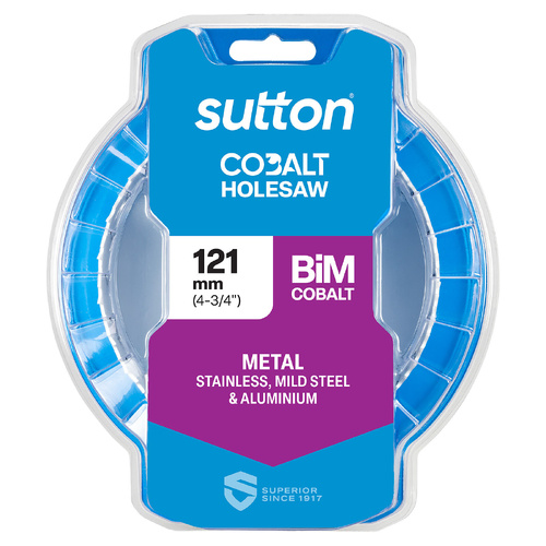 Holesaw H125 Bi-Metal Cobalt HD-Cobalt Hangpack 121mm Sutton Tools H1251210
