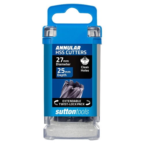 H180 Annular Cutter M2AI HSS-TiAIN 25mm Depth 27mm Sutton Tools H1800270