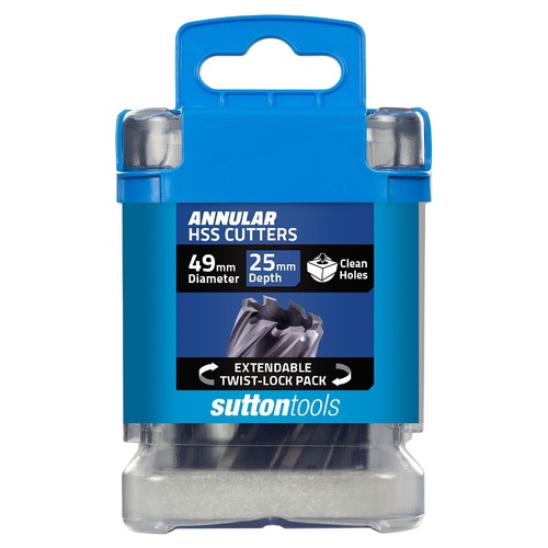 H180 Annular Cutter M2AI HSS-TiAIN 25mm Depth 49mm Sutton Tools H1800490