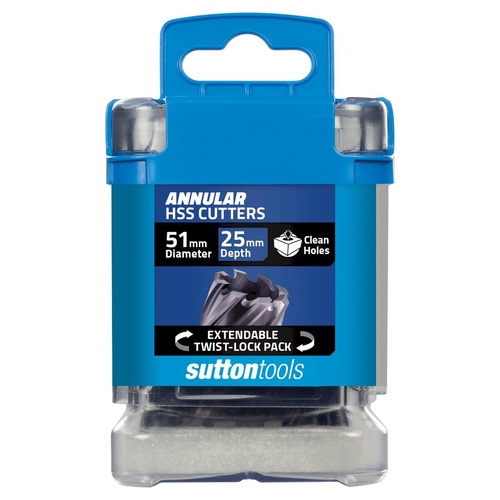 H180 Annular Cutter M2AI HSS-TiAIN 25mm Depth 51mm Sutton Tools H1800510