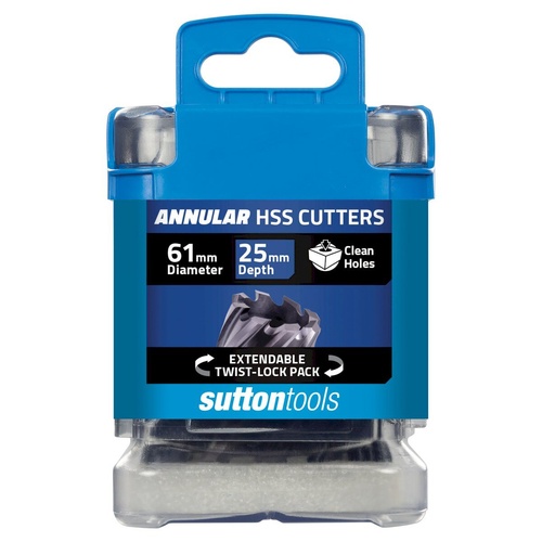 H180 Annular Cutter M2AI HSS-TiAIN 25mm Depth 61mm Sutton Tools H1800610