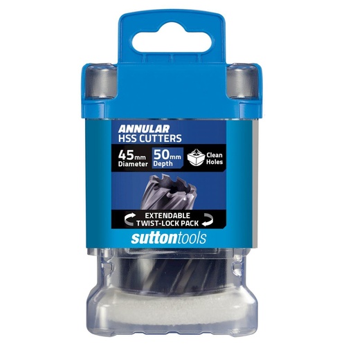 H181 Annular Cutter M2AI HSS-TiAIN 50mm Depth 45mm Sutton Tools H1810450