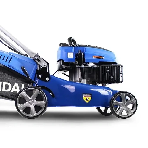 17" Petrol Lawn Mower Push - 145cc Engine, 6 Cutting Heights, Mulching, Compact Foldable Design Hyundai HYM42P-B