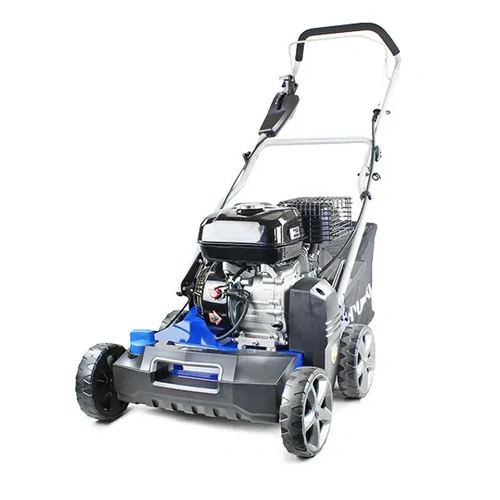 Petrol Lawn Scarifier & Aerator 2-in-1 - 212cc Engine, 400mm Width, 45L Catcher Hyundai HYSC210