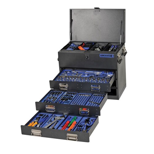 KINCROME IMPERIAL & METRIC 3 DRAWER TRUCK BOX TOOL KIT 280 PIECE 1/4, 3/8 & 1/2" DRIVE - K1255