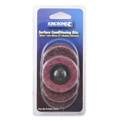 ‘Roloc’ Style Sanding Discs 2” (50mm) 60 Grit (Medium) 5 Pack Kincrome K13245-50MA