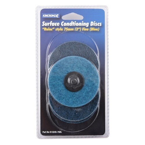 ‘Roloc’ Style Sanding Discs 3” (75mm) 80 Grit (Fine) 5 Pack Kincrome K13245-75BL main image