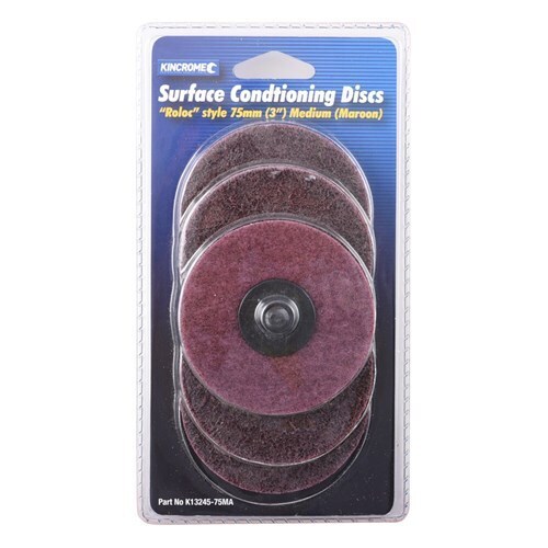 ‘Roloc’ Style Sanding Discs 3” (75mm) 60 Grit (Medium) 5 Pack Kincrome K13245-75MA main image